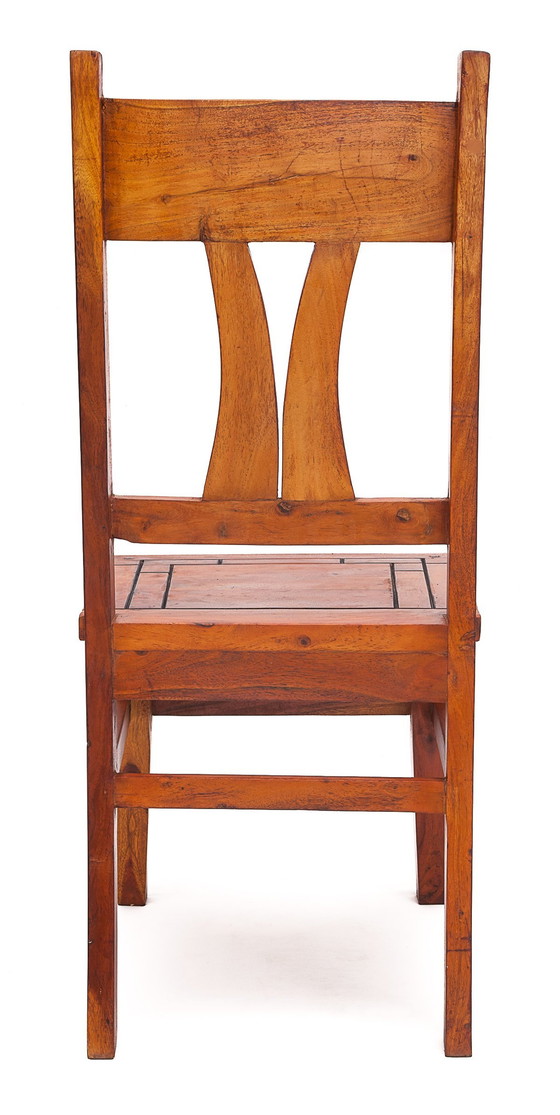 Image 1 of Set Of 4 Solid Mahogany Art Nouveau Chairs