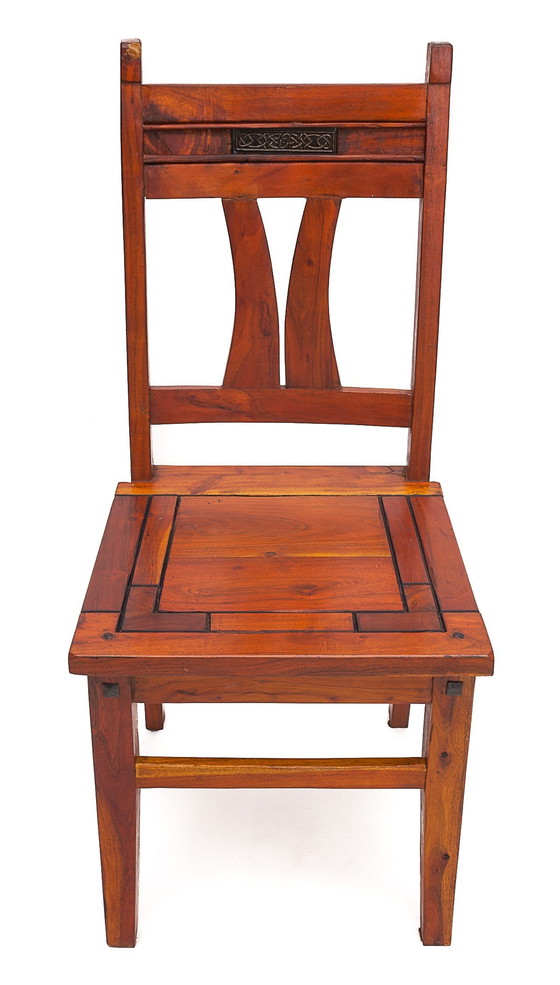 Image 1 of Set Of 4 Solid Mahogany Art Nouveau Chairs