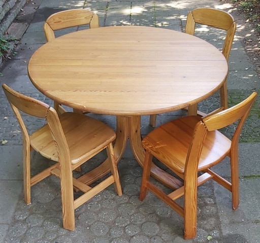 Laukaan Puu: Kirsikka Savonen Extendable Dining Table With 4 Chairs