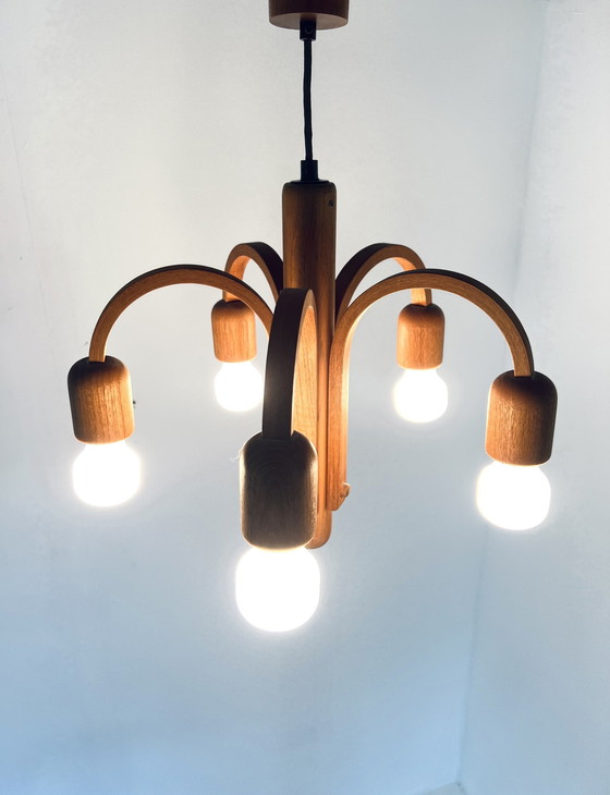 Image 1 of Teak Pendant Lamp, Domus