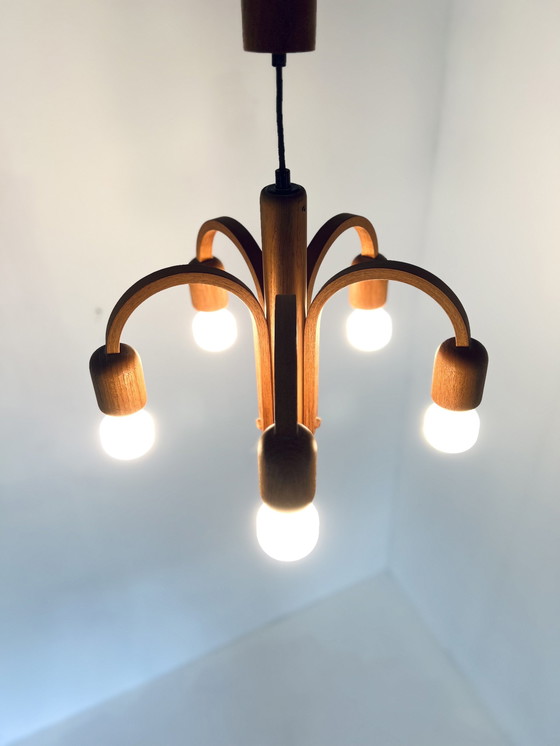 Image 1 of Teak Pendant Lamp, Domus