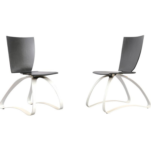 Pair of vintage asymmetric chairs by Wilde and Spieth