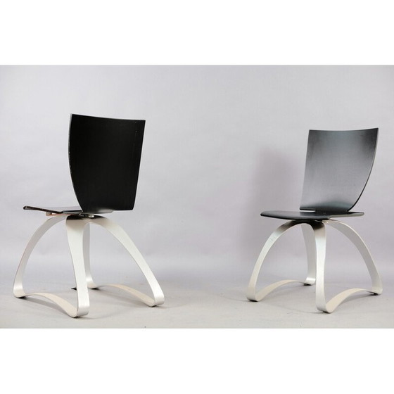 Image 1 of Pair of vintage asymmetric chairs by Wilde and Spieth