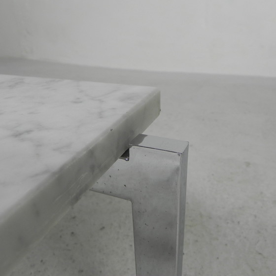 Image 1 of COFFEE TABLE WITH CARRARA MARBLE TOP 60 X 60 CM, 1970S