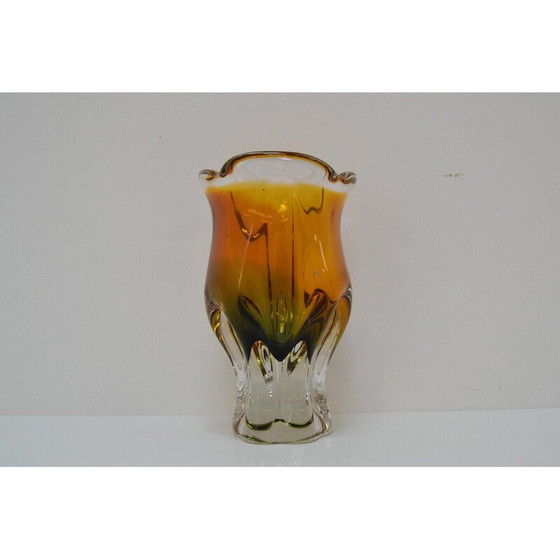 Image 1 of Vintage Art glass vase by Josef Hospodka for Glasswork Chribska, Czechoslovakia 1960s