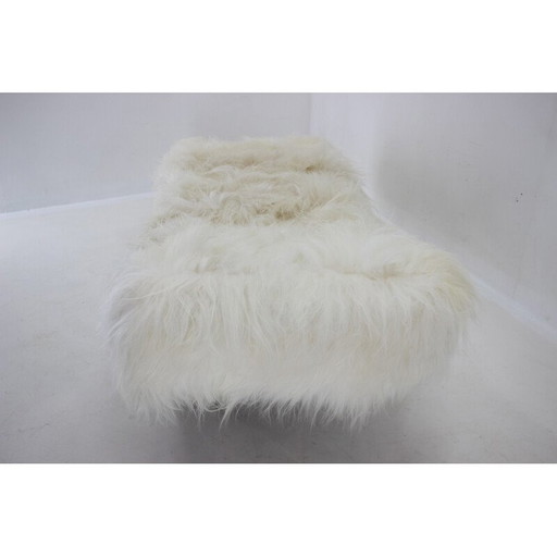 Vintage sheepskin daybed, 1960