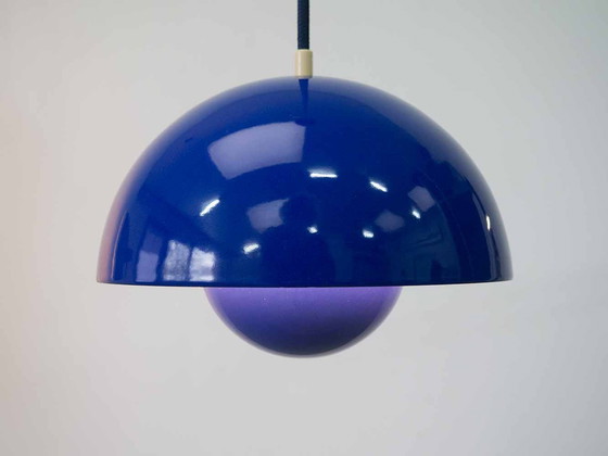 Image 1 of Verner Panton Louis Poulsen Cobalt blue flowerpot