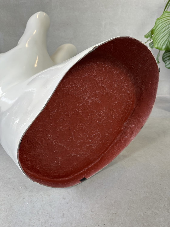 Image 1 of Chaise à main vintage / tabouret polyester - 80's