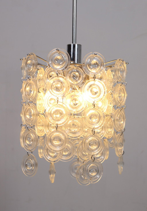 Mid - Century ceiling lamp/Murano glass Wohl Gaerano Sciolari, Italy, 1960s