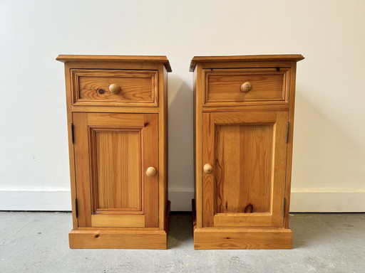 Pair Of Solid Pine Bedside Tables