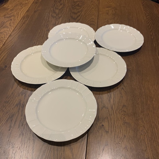 Set Of 6 Dessert Plates, B&C, Limoges