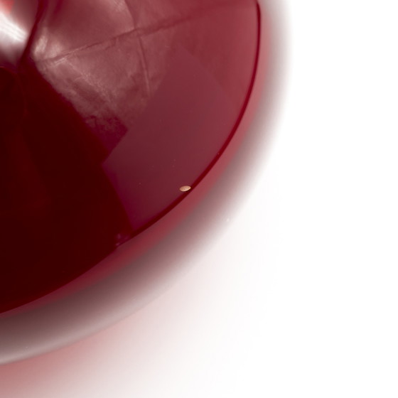 Image 1 of Rosenthal Studio-Line Glass Vase Pure Ambitin Wine-Red Elliptical Ball-Shaped