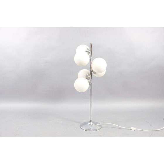 Image 1 of Vintage chrome and glass table lamp from Temde, Germany 1979