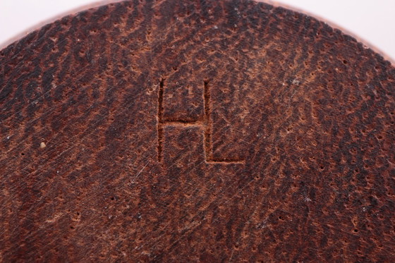 Image 1 of Sous-plat vintage en teck avec salière et poivrière et sous-plat avec cuillère