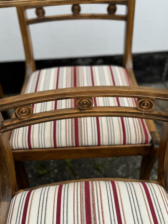 Image 1 of Set Of 4 Art Nouveau Mahogany Dining Chairs