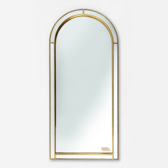 Image 1 of Large Facet Cut Mirror with Gilded Frame by Deknudt, 1960s
