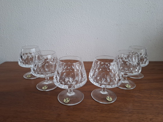 Image 1 of 6x Peill & Putzler crystal cognac glasses