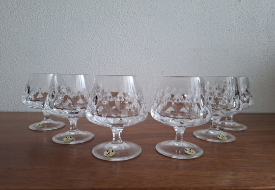 Image 1 of 6x Peill & Putzler crystal cognac glasses