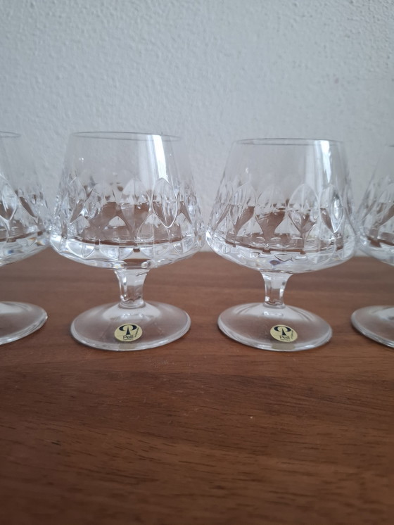 Image 1 of 6x Peill & Putzler crystal cognac glasses