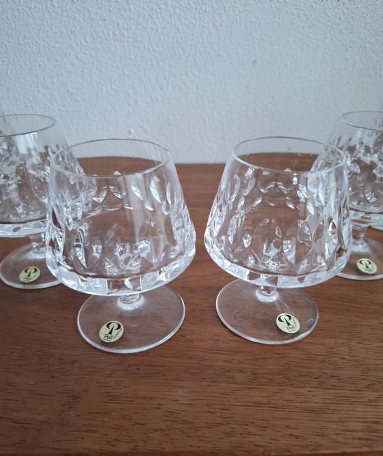 Image 1 of 6x Peill & Putzler crystal cognac glasses