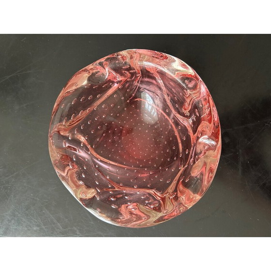 Image 1 of Vintage pink Murano glass empty pocket, Italy 1960