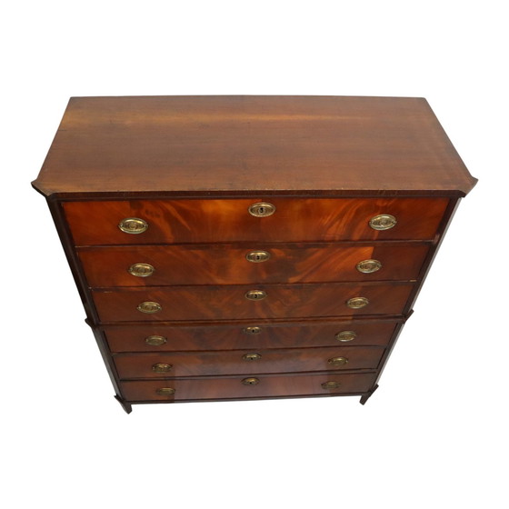 Image 1 of Drawer Cabinet Chiffonnière Flamed Mahogany