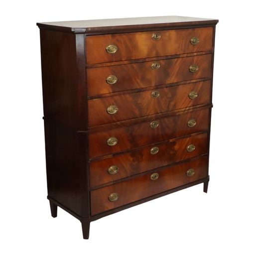 Drawer Cabinet Chiffonnière Flamed Mahogany