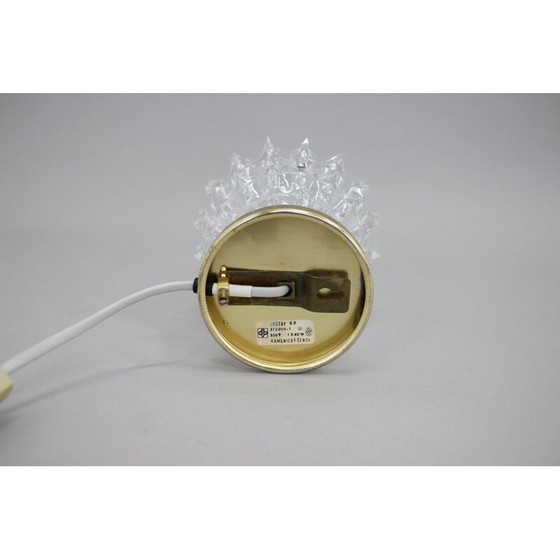 Image 1 of Vintage brass and glass table lamp by Kamenicky Senov, Czechoslovakia 1970