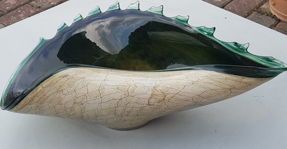 Image 1 of Handmade Shell Shaped Crystal Bowl From Jozefina Krozno