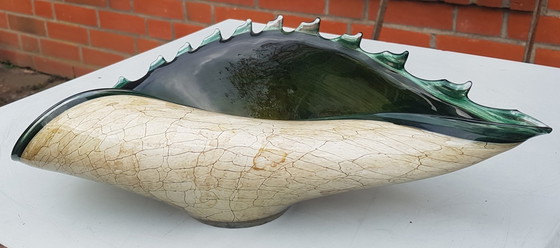 Image 1 of Handmade Shell Shaped Crystal Bowl From Jozefina Krozno