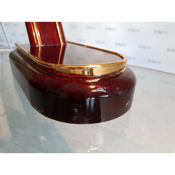 Image 1 of Lampada da scrivania vintage in legno e metallo, 1950