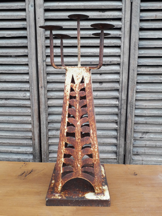 Image 1 of Sheet metal candlestick 51 cm high for 5 candles