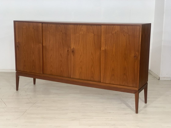 Image 1 of danish teak highboard cupboard harness cupboard living room cupboard vintage