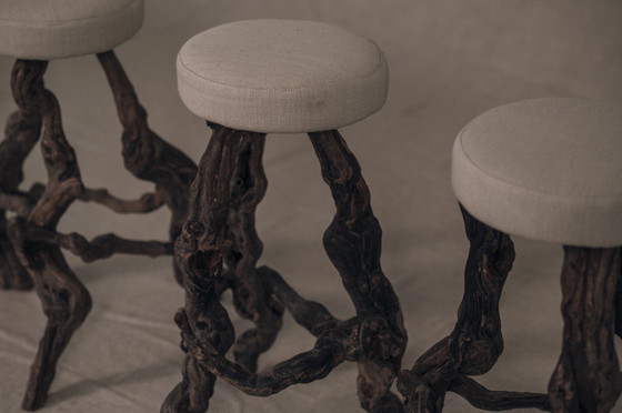 Image 1 of Brutalist bar stool set circa 1960s