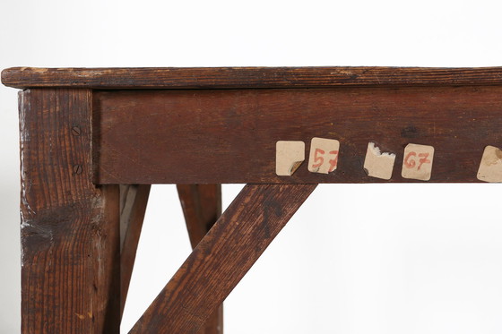 Image 1 of  French Industrial Console Table In Wood, 1920S