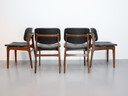 Set of 4 vintage chairs teak