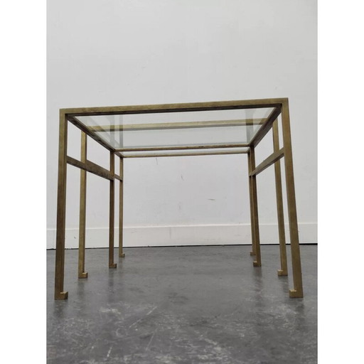 Vintage brass and glass nesting tables, 1970