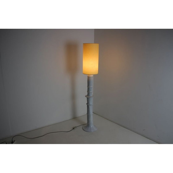 Image 1 of Vintage floor lamp in parchment paper, Czechoslovakia 1970