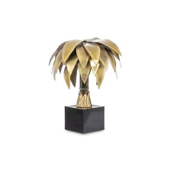 Image 1 of Vintage palm tree lamp in gilded brass for La Maison Jansen, France 1970