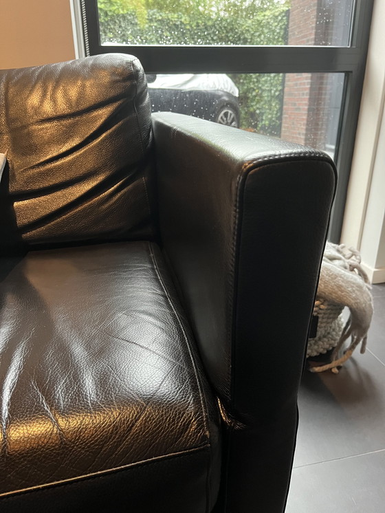 Image 1 of Rolf Benz Leather Sofa With Hocker