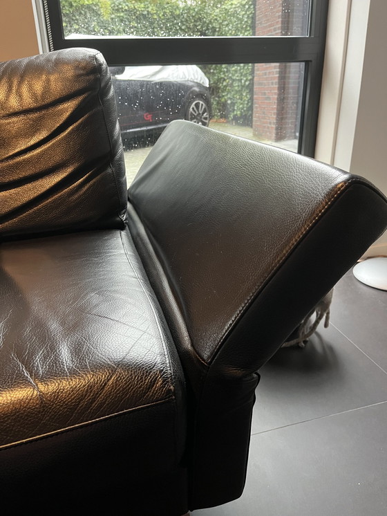 Image 1 of Rolf Benz Leather Sofa With Hocker