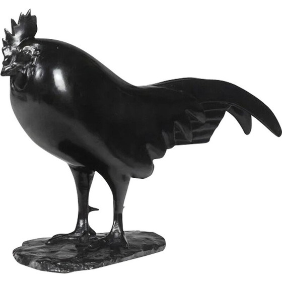 Image 1 of Vintage bronze “Sleeping Rooster” sculpture by François Pompon for Fonderie Valsuani, 2006