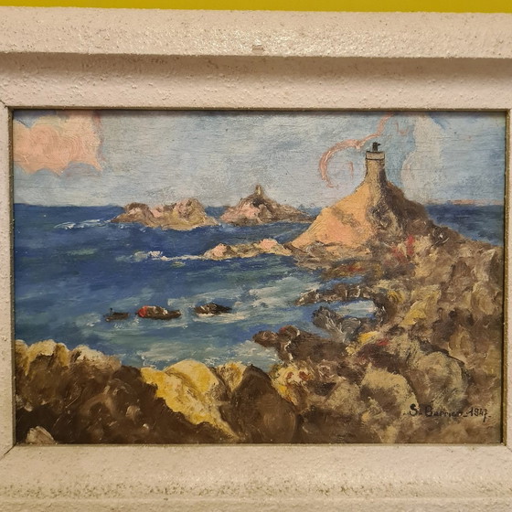 Image 1 of Pendant With The French Coast By S. Barrier From 1947