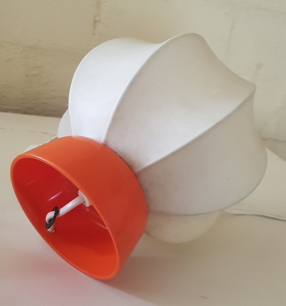 Image 1 of Cocoon Table Lamp With Orange Base, 1970S