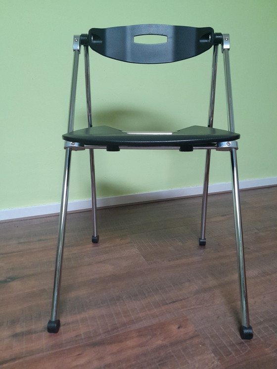 Image 1 of 6x Ouverture folding chairs Enrico Cioncada Sitland black