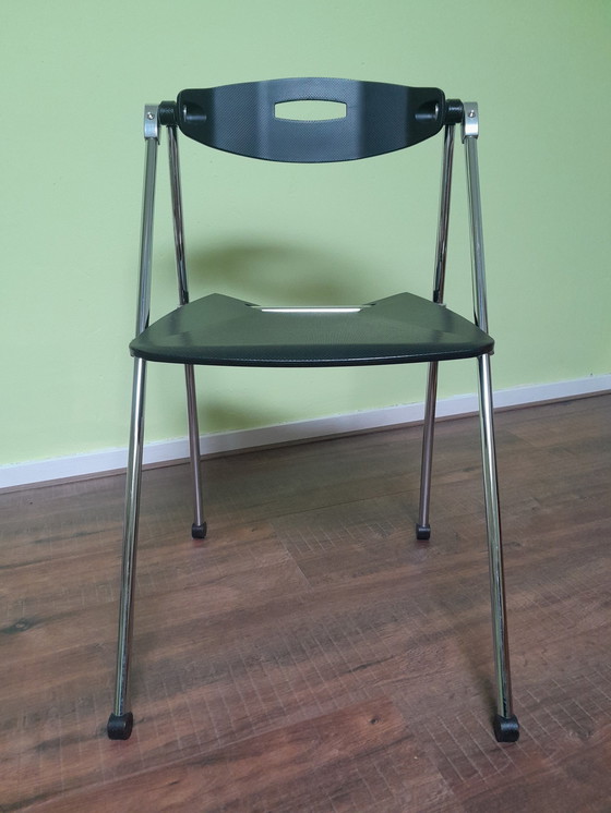 Image 1 of 6x Ouverture folding chairs Enrico Cioncada Sitland black