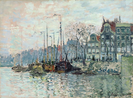 Claude Monet - Vue du Kromme Waal à Amsterdam