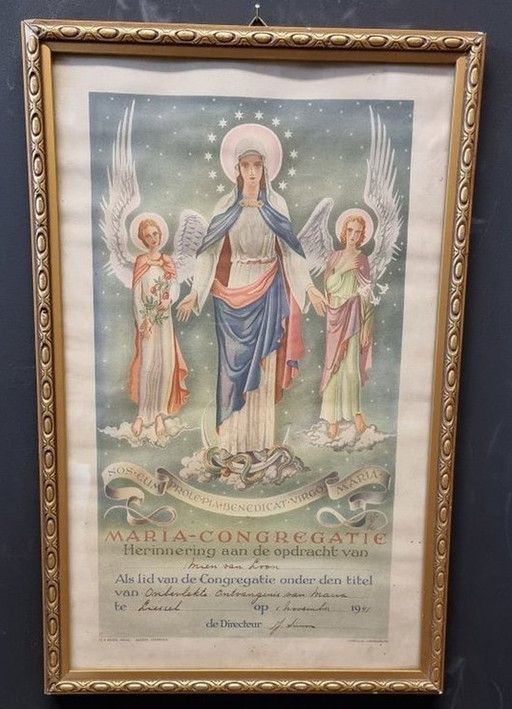 1163 Vintage List Mary Congregation Brocante Holy Mary