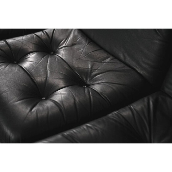 Image 1 of Vintage Modular Sofa in Leater and Chrome for Klöber Manufactory, Germany, 1980s