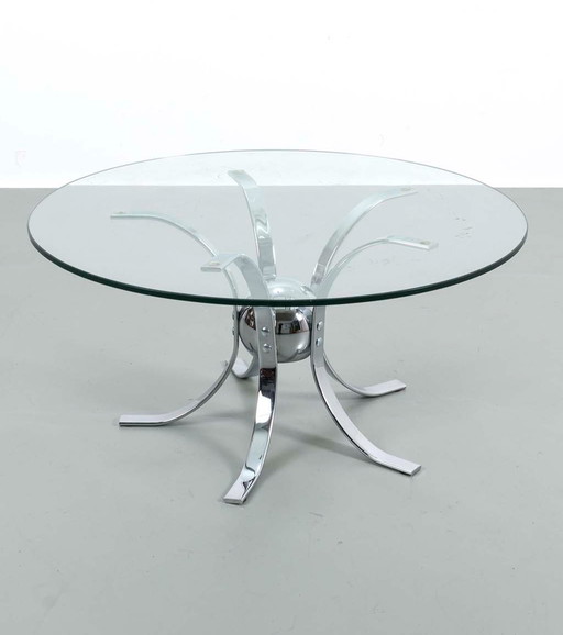 Vintage chrome coffee table